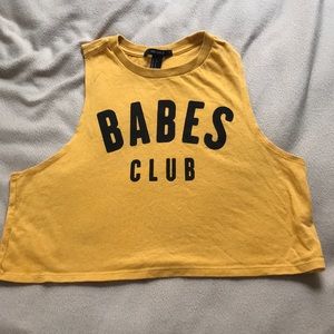 “Babes Club” Loose Crop Top